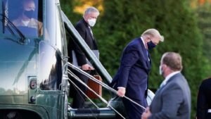 Trump belittled by medical professionals after departing hospital they are driving by supporters