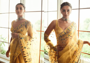 Alia Bhatt's sheer yellow saree is super stylish
